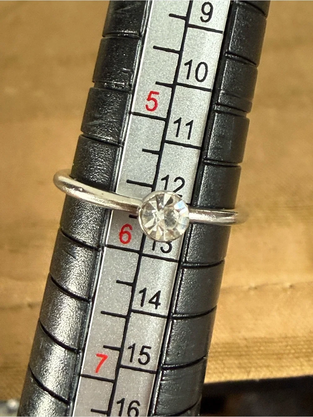 Classic Silver Solitaire Ring with Clear Stone